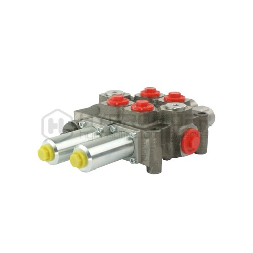 Hydraulický rozdeľovač 2 sekciový 90L/min ovládaný lánkami Galtech Q75