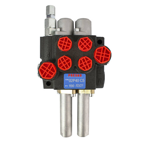 Hydraulický rozdeľovač  02P40, 2-sekciový na lánka