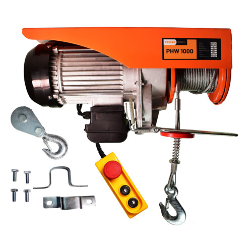 Elektrický navijak 990kg oceľové lano 18m 230V