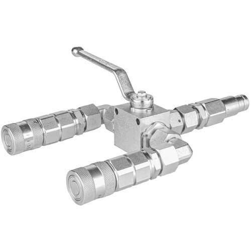 Hydraulický prepínací ventil 3/2 – ploché rýchlospojky