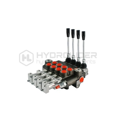 Hydraulický rozdeľovač 4-sekciový 80L/min, riadený pmeumatický alebo s pákami...