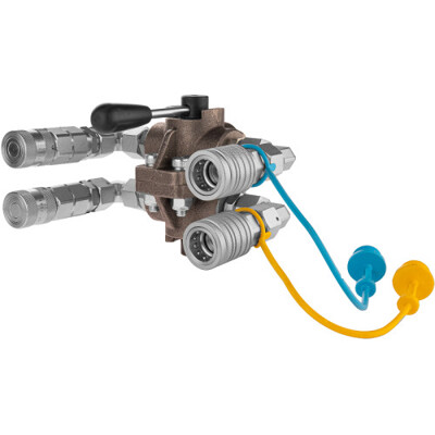 Hydraulický prepínací ventil 6/2 – EURO + ploché rýchlospojky