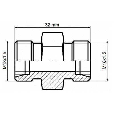 Hydraulická priama redukcia BB M18x1,5 – M18x1,5 12L